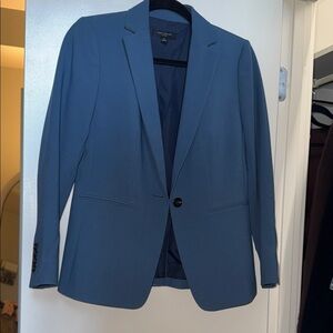 Women’s  Teal-Blue Single-Button Blazer